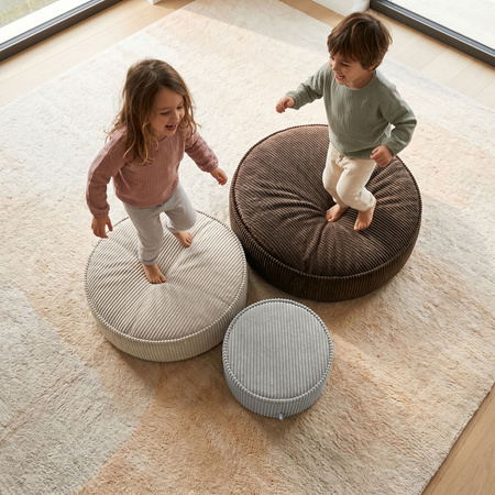 KiddyMoon 3-Teilige Schaumstoff Elements für Kinder Kinderzimmer-Accessoire, jasnoszary-beżowy-brązowy