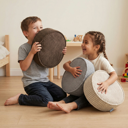 KiddyMoon 3-Teilige Schaumstoff Elements für Kinder Kinderzimmer-Accessoire, hellgrau/beige/braun, Sx3