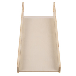 KiddyMoon Kinder Rutsche Aus Holz Stabile Kleinkinderrutsche Multifunktion Montessori, natürlich, Groß