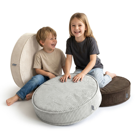 KiddyMoon 3-Teilige Schaumstoff Elements für Kinder Kinderzimmer-Accessoire, hellgrau/beige/braun, Lx3