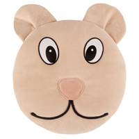 Kiddymoon Kuschelkissen Dekkokissen Velours Samt Tiere Kinderzimmer Kinderzubehör, beige, UNI
