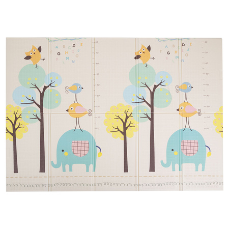 KiddyMoon Babymatte Zweiseitige Krabbelmatte Schaumstoffmatte Für Kinder Kindermatte Kindgerechte Muster Spielplatz Entwicklung Sicherer Und Bequemer Ideal Für Drinnen Und Draußen, Grün-Wald, 150x200x1cm