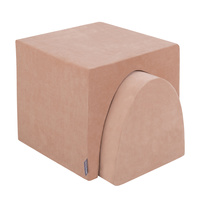 KiddyMoon Spielplatz Velvet Aus Schaumstoff Für Babys Hindernisläufen, Hergestellt In Der EU, wüstenrosa, Multi-Größe