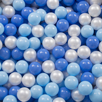 Baby Spielzelt Mit Plastikbällen Für Kinder Leicht und Kompakt ideal für Drinnen Und Draußen Fördert Sensorische Integration Schneller Aufbau, grau:babyblue/blau/perle, 100 Bällen