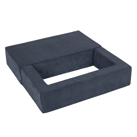 KiddyMoon Kindersofa und Bällen Für Kinder Weiches Schaumstoff-Sofa Leich Modulares Sofa Vielseitig Abnehmbarer Bezug Perfekt für Spiel Lernen und Entspannung, dunkelblau: pastellblau/pastellgelb/weiß/minze/puderrosa, Sofa + 100 Bälle