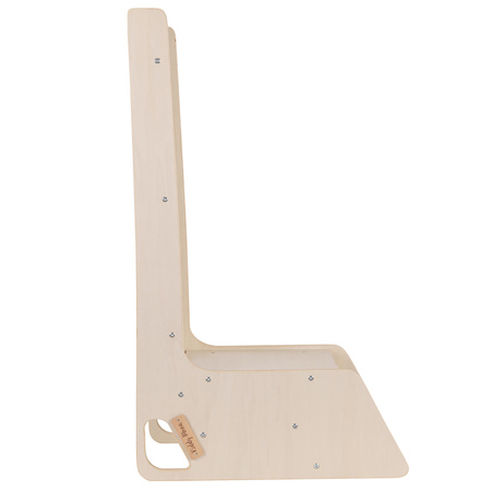 KiddyMoon Rutsche / Sitz 2in1 aus Holz für Kleinkinder, Freistehende Rutsche SC-002, natürlich, Groß