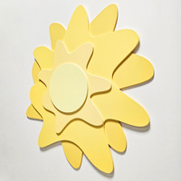KiddyMoon Wanddekor 3D Wandskulpturen Kinderzimmer Akccessoire Für Kinder Wanddeko, Sonne: Gelb, UNI