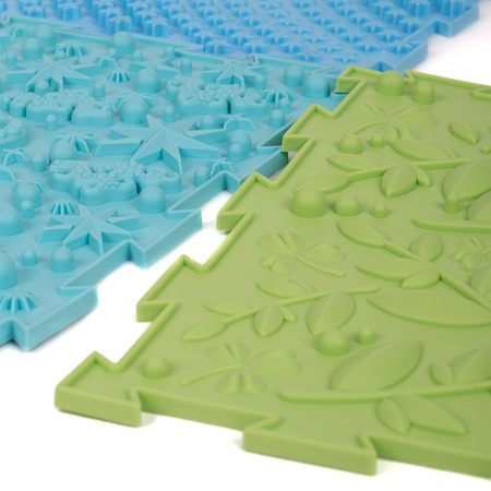 KiddyMoon Sensorik-Puzzlematte für Kinder Therapiematte, mehrfarbig, 9 Stücke