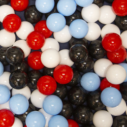 Laufstall mit Korb und Bällen Laufgitter für Kinder, Blau:schwarz/weiß/rot/babyblue, 900 Bälle