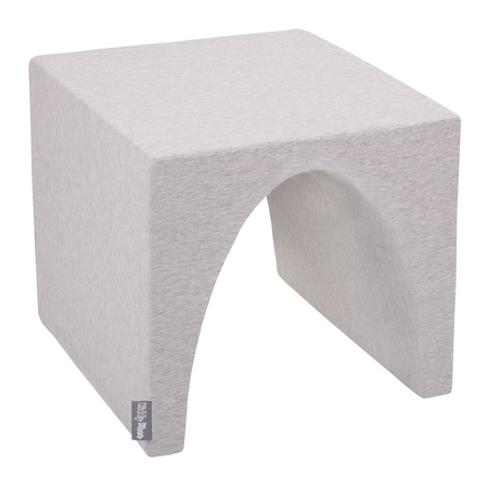 KiddyMoon Spielplatz aus Schaumstoff Hügel/Tunnel Hindernisläufen, hellgrau, Multi-Größe