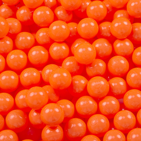 KiddyMoon Kinder Bälle für Bällebad Baby Plastikbälle Spielbälle ∅6cm Made in EU, orange, 300 Bälle/6cm