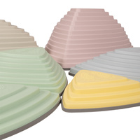 KiddyMoon Balanciersteine für Kinder Flusssteine Babys Hügelkuppen zur Förderung von Balance Balancieren Motorik und Koordination Trittsteine für Kleinkinder Fördert Rutschfester, bunt, 6 Stücke