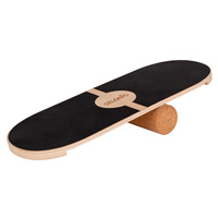 Balance Board aus Holz für Erwachsene und Kinder Koordinationstraining Balancebrett Physiotherapie Skateboard Surfbrett Surf Sport Fitness Crossfit Yoga - Mit Matte und ohne Matte erhältlich, Natürlich, 80x30cm
