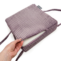 KiddyMoon Sitzerhöhung Stuhl Kind, Sitzkissen Kinderstuhl Mit Abnehmbarem Waschbarem Bezug, Sitzpolster Mit Bindebändern, violett, 33x33x10