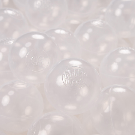 KiddyMoon Kinder Bälle für Bällebad Baby Plastikbälle Spielbälle ∅6cm Made in EU, transparent, 500 Bälle/6cm