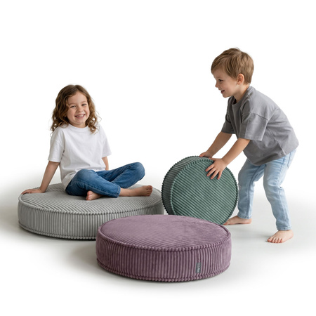 KiddyMoon 3-Teilige Schaumstoff Elements für Kinder Kinderzimmer-Accessoire, zielony-fioletowy-jasnoszary