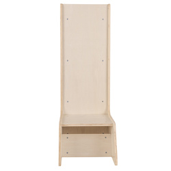 KiddyMoon Rutsche / Sitz 2in1 aus Holz für Kleinkinder, Freistehende Rutsche SC-002, natürlich, Groß