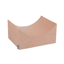 KiddyMoon Spielplatz Velvet Aus Schaumstoff Mit Samt Rund Bällebad Ballgruben Für Babys Spielbad Hindernisläufen, Hergestellt In Der EU, wüstenrosa: pastellbeige/pastellgelb/weiß/minze/puderrosa, Bällebad (300 Bälle) + Version 5