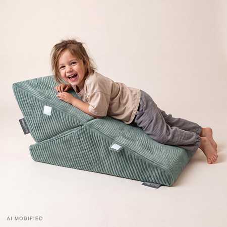 KiddyMoon Modulares Kinderkissen aus Polyester für Kinder, grün, M