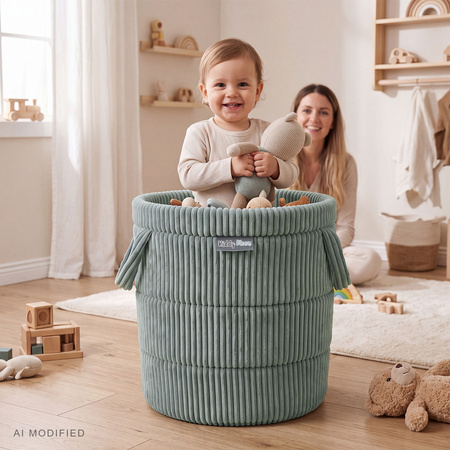 KiddyMoon KM-BIN Spielzeuge Körbe, Grün