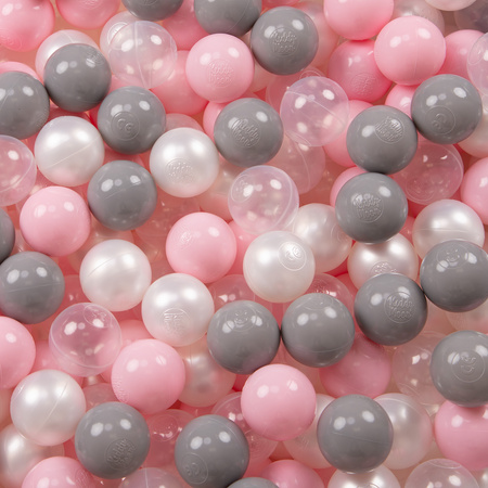 Faltbare Bällebad mit Bälle für Kinder Spielbad, Grau, 300 Bälle