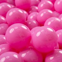 KiddyMoon Kinder Bälle für Bällebad Baby Einfarbige Plastikbälle ∅7cm Made in EU, rosa, 100 Bälle/7cm