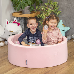 KiddyMoon Überzug Fürs Bällebad, rosa, 120x30cm