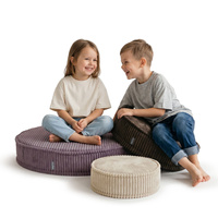 KiddyMoon 3-Teilige Schaumstoff Elements für Kinder Kinderzimmer-Accessoire, beżowy-brązowy-fioletowy