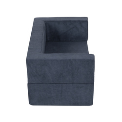 KiddyMoon Kindersofa und Bällen Für Kinder Weiches Schaumstoff-Sofa Leich Modulares Sofa Vielseitig Abnehmbarer Bezug Perfekt für Spiel Lernen und Entspannung, dunkelblau, Sofa