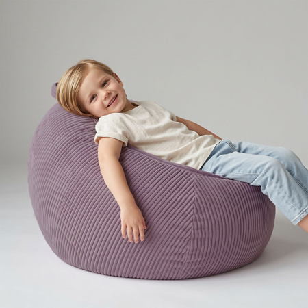 KiddyMoon Sitzsack für Kinder 2-in-1 Spielzeug Aufbewahrung 80x80x50cm, Violett