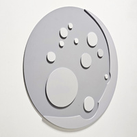 KiddyMoon Wanddekor 3D Wandskulpturen Kinderzimmer Akccessoire Für Kinder Wanddeko, Mond: Grau, UNI