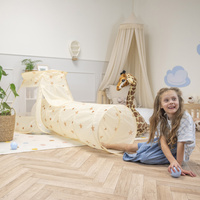 Spielzelt Mit Tunnel Pop Up Fördert Fantasie Und Bewegung, hellbeige, Tunnel + Spielzelt