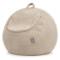 KiddyMoon Sitzsack für Kinder 2-in-1 Spielzeug Aufbewahrung 80x80x50cm, Beige