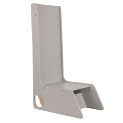 KiddyMoon Kinder Rutsche Aus Holz Stabile Kleinkinderrutsche Multifunktion Montessori, grau, Groß