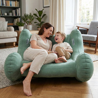 KiddyMoon Sensorischer Stuhl Rocker Für Kinder Sensorische Wippe Mit Pumpe, hellblau, L