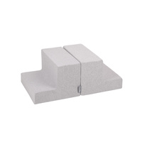 KiddyMoon Spielplatz aus Schaumstoff Stüfchen 2 Stück Hindernisläufen, hellgrau, Multi-Größe