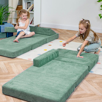 KiddyMoon Kinder Matratzen Aufklappen aus Schaumstoff Kindermatratze Kleinkindmatratze Kinderzimmer Faltmatratze, grün, Matratzen