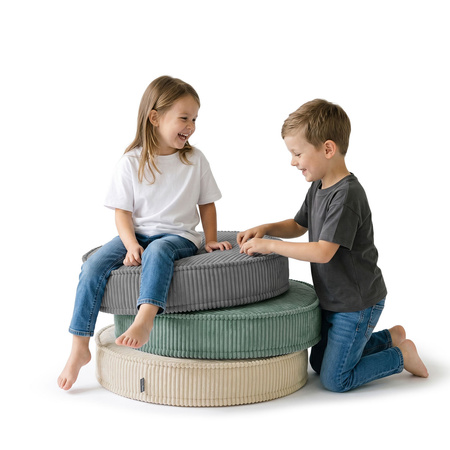 KiddyMoon 3-Teilige Schaumstoff Elements für Kinder Kinderzimmer-Accessoire, grün/beige/dunkelgrau, Lx3
