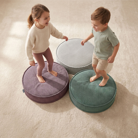 KiddyMoon 3-Teilige Schaumstoff Elements für Kinder Kinderzimmer-Accessoire, grün/hellgrau/violett, Mx3