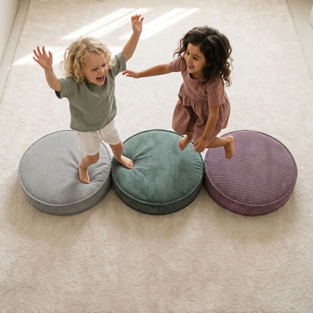 KiddyMoon 3-Teilige Schaumstoff Elements für Kinder Kinderzimmer-Accessoire, grün/hellgrau/violett, Mx3