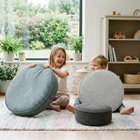 KiddyMoon 3-Teilige Schaumstoff Elements für Kinder Kinderzimmer-Accessoire, ciemnoszary-jasnoszary-zielony