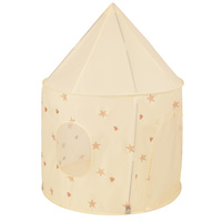 Spielzelt Für Kinder Pavillon Kinderzelt Indoor Outdoor Spielhaus, hellbeige: pastellbeige/pastellblau/weiß, 100 Bälle