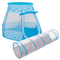 Spielzelt Mit Tunnel Pop Up Fördert Fantasie Und Bewegung, blau, Tunnel + Spielzelt