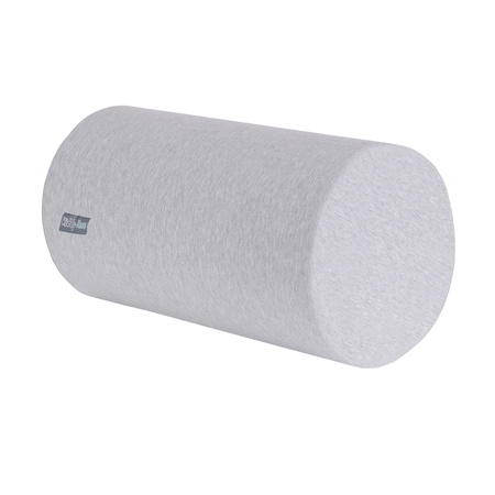 KiddyMoon Spielplatz Aus Schaumstoff Mit Samt Rund Bällebad Ballgruben Für Babys Spielbad Hindernisläufen, Hergestellt In Der EU, hellgrau, Nackenrolle