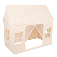 KiddyMoon Spielhaus Kinderzelt Für Kinder Kinderhaus Faltbares Design Kinder Spielzelt Indoor Kreativität Kuschelecke Kinderzelt Perfekt Für Drinnen Und Draußen Kinderzimmer, Naturfarbe:pastellbeige/lachsfarbe/weiß, 200 Bälle