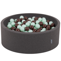 KiddyMoon Bällebad Bällepool mit bunten Bällen ∅ 7Cm  für Babys Kinder Rund, , 90x30cm/200 Bälle