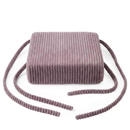 KiddyMoon Sitzerhöhung Stuhl Kind, Sitzkissen Kinderstuhl Mit Abnehmbarem Waschbarem Bezug, Sitzpolster Mit Bindebändern, violett, 33x33x10