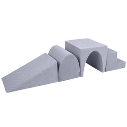 KiddyMoon Spielplatz Aus Schaumstoff Für Kinder Waschbare Bezug, Dunkelgrau, Multi-Größe