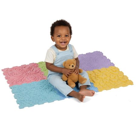KiddyMoon Sensorik-Puzzlematte für Kinder Therapiematte, Mehrfarbig, 6 Stücke