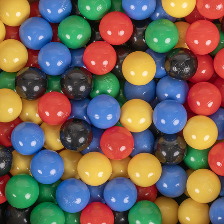 Spieltunnel Für Kinder Pop Up Krabbeltunnel Mit Bällen Drinnen Und Draußen, mehrfarbig:schwarz/gelb/blau/rot/grün, 100 Bälle